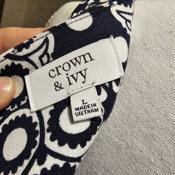 Crown & Ivy Large Sun Dress Boho Garden Party Paisley Beach Cover Nautical NEW - Picture 4 of 10